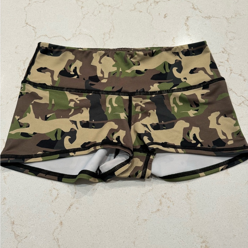 Wags and Weights Camo Shorts - Size Small